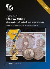 91. podzimní aukce papírových platidel, mincí, řádů a vyznamenání 